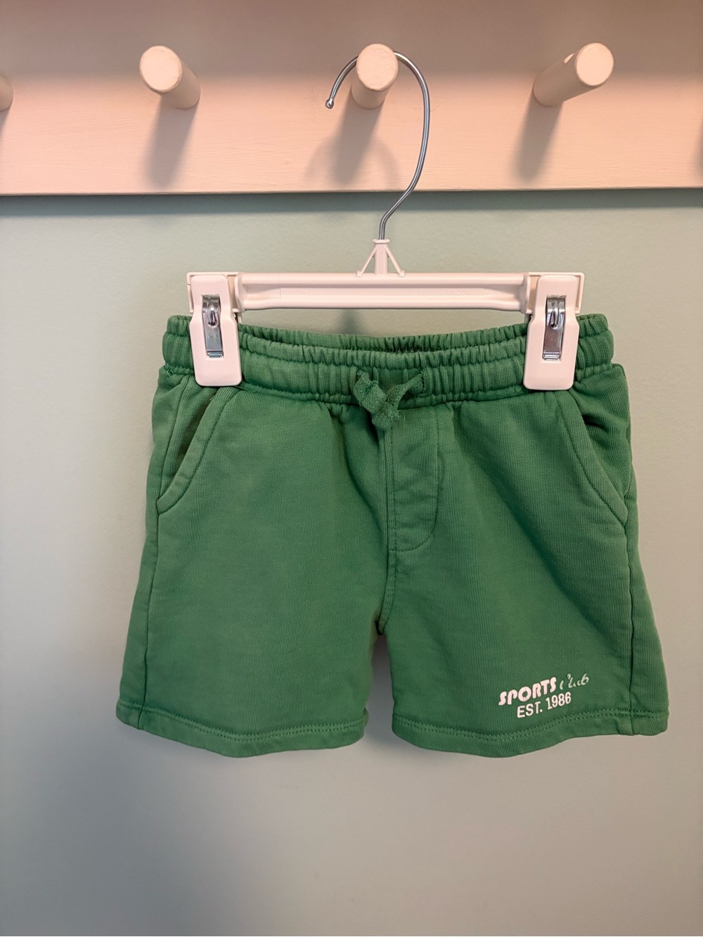 Zara Green Drawstring Sports Shorts